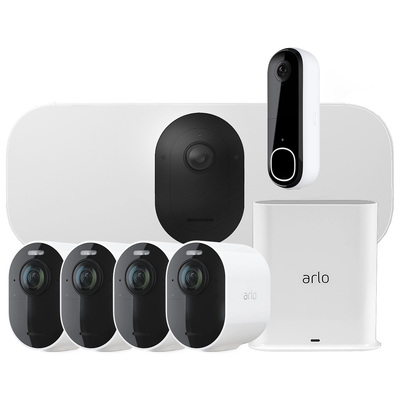 Arlo Ultimate Bundle - Arlo Ultra 4 pack + Doorbell + Floodlight camera + Arlo Hub