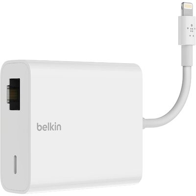 Belkin Ethernet + Power Adapter with Lightning connector - White (B2B165bt)