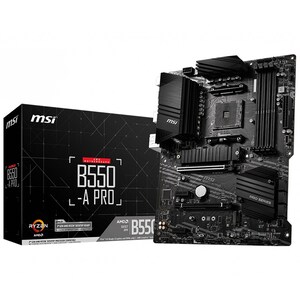 MSI B550-A PRO AM4 ATX Motherboard 4xDDR4  2xPCIE 2xM.2 HDMI DP RAID LAN TPM 6xSATAIII 2xUSB3.2 8xUSB2.0