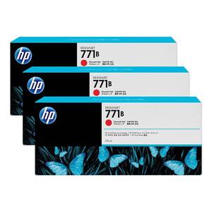 HP771B 775ML 3-Pack Ink Cartridge - Chromatic Red (B6Y24A)