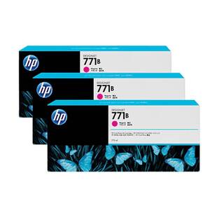 HP771B 775ML 3-Pack Ink Cartridge - Magenta (B6Y25A)