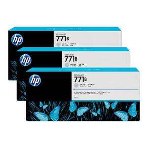 HP771B 775ML 3-Pack Ink Cartridge - Light Grey (B6Y30A)