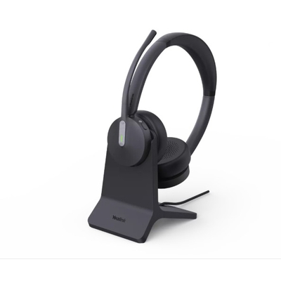 Yealink BH70 Bluetooth Wireless Dual Headset with Stand Teams USB-C/A, 3 mic noise cancellation Talk time up to 35h BT51 C Dongle with Type A Adapter