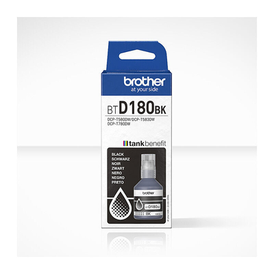 BROTHER BTD180BK, BLACK INK BOTTLE TO SUIT DCP-T580DW/DCP-T780DW -UP TO 7500 PAGES