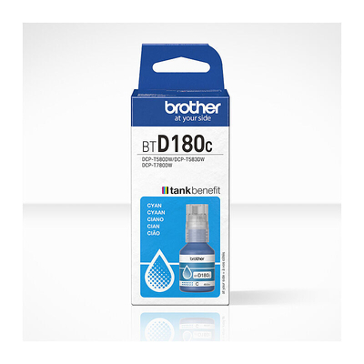 BROTHER BTD180C, CYAN INK BOTTLE TO SUIT DCP-T580DW/DCP-T780DW -UP TO 5000 PAGES
