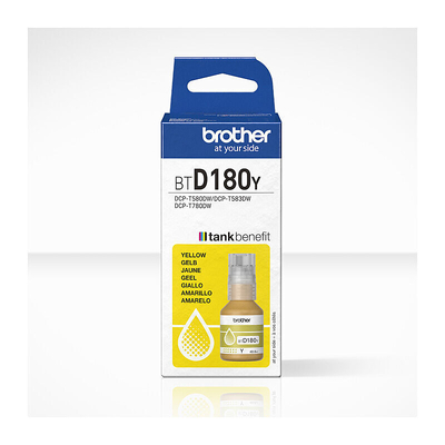 BROTHER BTD180Y, *NEW* YELLOW INK BOTTLE TO SUIT DCP-T580DW/DCP-T780DW -UP TO 7500 PAGES