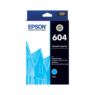 Epson 604 Cyan Ink Cartridge - Std Capacity - C13T10G292