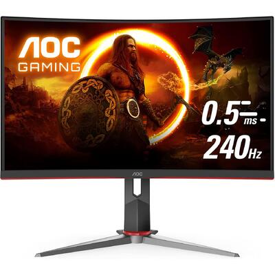 AOC C27G2Z 27" Curved Frameless Ultra-Fast Gaming Monitor, FHD 1080p