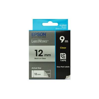 Epson Tape Clear 12mmBlack 9 metres for LW-300  & LW-400