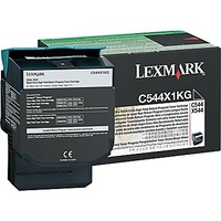 Lexmark BLACK TONER, YIELD 6000 PAGES, FOR C544, X544