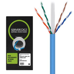 SERVEREDGE CAT6 305m Network Cable - UTP Solid PVC 23AWG - BLUE