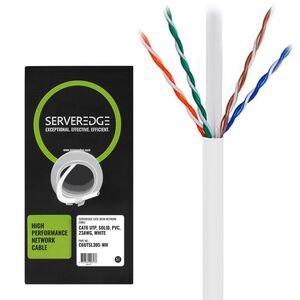 SERVEREDGE CAT6 305m Network Cable - UTP Solid PVC 23AWG - WHITE