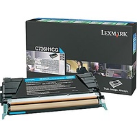Lexmark C736H1CG CYAN TONER PREBATE YIELD 10,000 PAGES FOR C736
