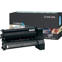 Lexmark C7700CH CYAN TONER RETURN PROGRAM YIELD 10,000 PAGES FOR C772