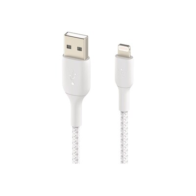 Belkin Boost Charge 2m Lightning to USB-A Braided Cable - White