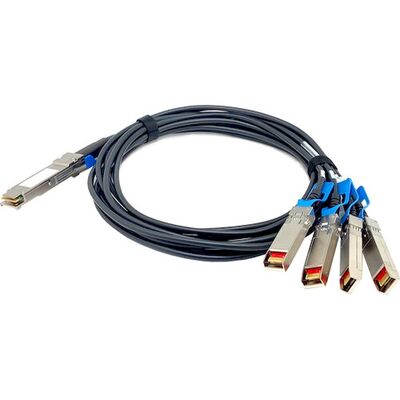 QNAP QSFP28 100GBE BREAK OUT FOUR SFP28 25GBE TWINAXIAL DIRECT ATTACH CABLE, 1.5M