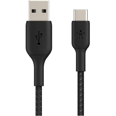 Belkin Boost Charge 15cm USB-A to USB-C Braided Cable - Black