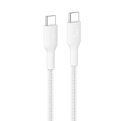 Belkin CAB025fq2MWH BoostCharge Pro Braided USB-C to USB-C Cable (2M) -White 