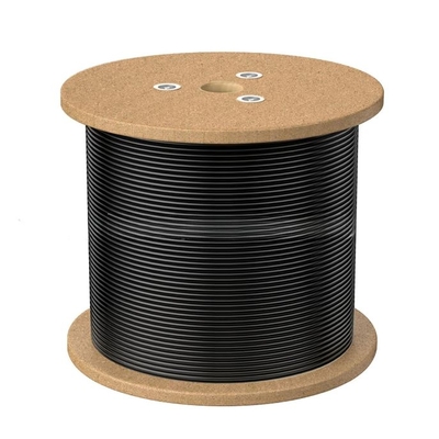 8Ware 350m CAT6A UTP LAN Network Cable Roll 24AWG PVE HDPE 7.4mm UV Stabilised Jacket Wooden Reel Outdoor Black