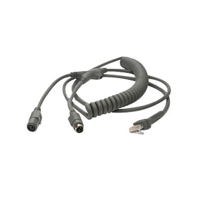 Zebra CABLE - KEYBOARD WEDGE: 9FT. (2.8M) COILED PS/2 POWER-PORT - CBA-K02-C09PAR