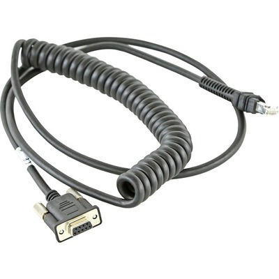 Zebra CABLE - RS232: DB9 FEMALE CONNECTOR 9FT (2.8M) COILED POWER PIN 9 - CBA-R71-C09ZAR