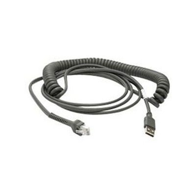 Zebra CABLE - USB: SERIES A CONNECTOR 9FT. (2.8M) COILED - CBA-U12-C09ZAR