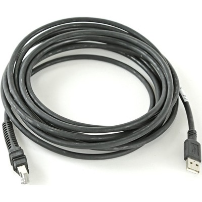 Zebra CABLE - SHIELDED USB: SERIES A CONNECTOR 15FT. (4.6M) STRAIGHT BC 1.2 - CBA-U47-S15ZAR
