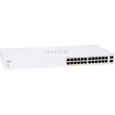 CISCO (CBS110-24PP-AU) CBS110 UNMANAGED 24-PORT GE, PARTIAL POE, 2X1G SFP SHARED