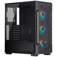 Corsair iCUE 220T RGB Smart Tempered Glass Mid-Tower ATX Case - Black