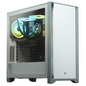 Corsair 4000D Tempered Glass Mid-Tower Case, White