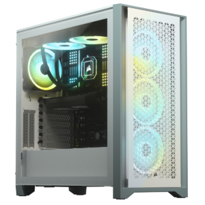 Corsair 4000D Airflow Tempered Glass Mid-Tower Case, White