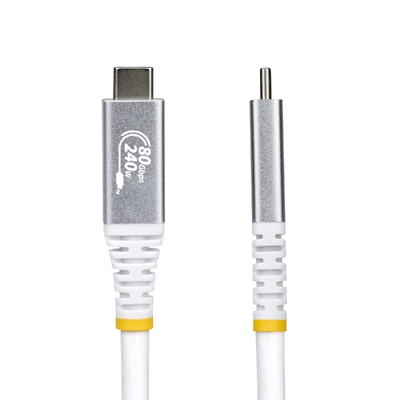 StarTech CC50CM80GUSB4CABLEW 50cm (1.6ft) USB4 Cable 80Gbps USB-IF Certified USB-C Cable