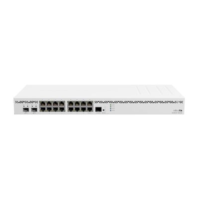 MikroTik CCR2004-16G-2S+ 1U RM, 16xGbit LAN 2xSFP cage, 2xSFP+ cage, 4 Core 1.7GHz CPU, 4GB, Dual P/S