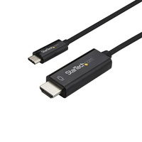 StarTech 1m / 3 ft USB C to HDMI Cable, 4K at 60 Hz, Black - CDP2HD1MBNL