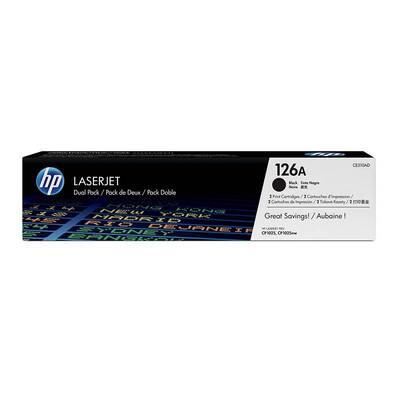 HP 126A Twin-Pack LaserJet Toner Cartridge - Black (CE310AD)