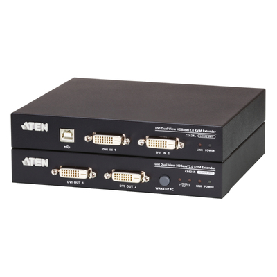 ATEN CE624-AT-U USB DVI Dual View HDBaseT 2.0 KVM Extender (1920 x 1200 @100 m)