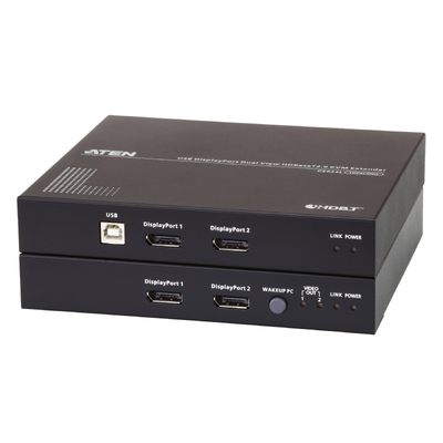 ATEN CE924-AT-U USB DisplayPort Dual View HDBaseT 2.0 KVM Extender (4K@100m for Single View)