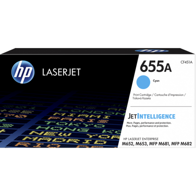 HP 655A Cyan LaserJet Toner Cartridge