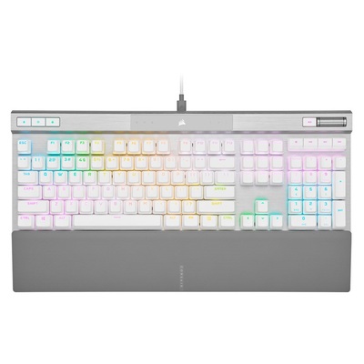 Corsair K70 RGB PRO White Mechanical Gaming Keyboard, OPX Switch