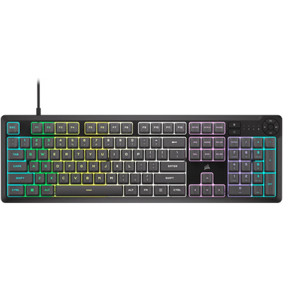Corsair K55 CORE RGB Grey Wired Gaming Keyboard, Rubber Dome SW