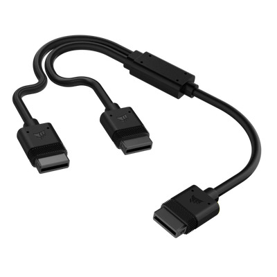 Corsair iCUE LINK Cable, Black, 600mm Y-Cable With Straight Connectors