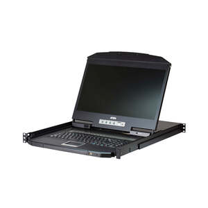 ATEN 16-Port PS/2-USB VGA Single Rail WideScreen LCD KVM Switch 