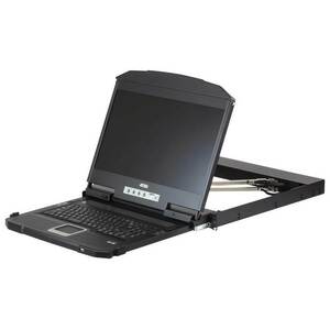 Aten 18.5" LCD Short Depth USB HDMI DVI VGA Dual Rail Console