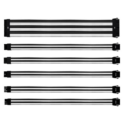 Cooler Master Universal PSU Sleeved Extension Cable Kit V2 - White/Black-CMA-NEST16WTBK1-GL
