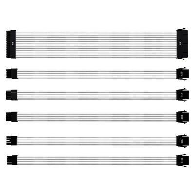 Cooler Master Universal PSU Sleeved Extension Cable Kit V2 - White-CMA-NEST16XXWT1-GL