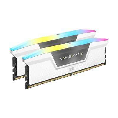 Corsair Vengeance RGB 32GB (2x 16GB) DDR5 6200MHz C36 Memory - White