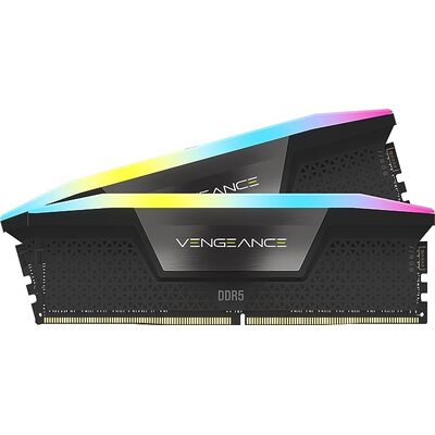 CORSAIR VENGEANCE RGB DDR5 RAM 64GB 5600MHz CL40 Memory - Black