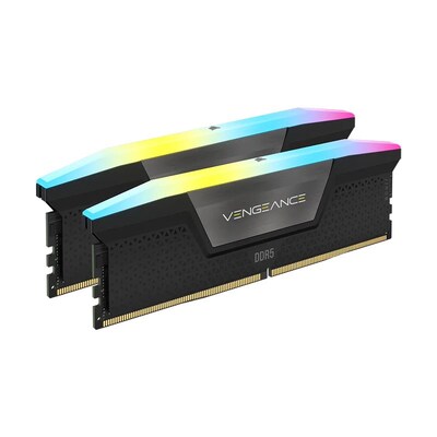 Corsair Vengeance RGB 64GB (2x 32GB) DDR5 6000MHz C40 Desktop Memory - Black