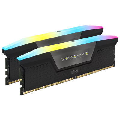 Corsair Vengeance RGB 96GB (2x 48GB) DDR5 5200MHz C38 Desktop Memory - Black