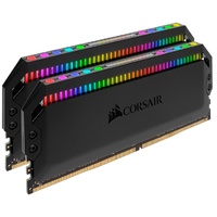 Corsair Dominator Platinum RGB 32GB (2x16GB) DDR4 3200MHz CL16 DIMM Unbuffered 16-18-18-36 XMP 2.0 Black Heatspreader 1.35V Desktop PC Gaming Memory
